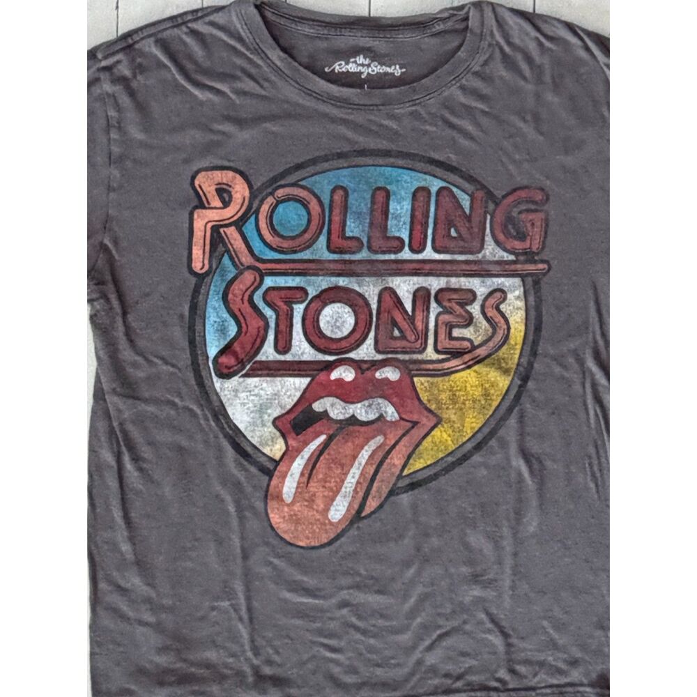 The Rolling Stones Graphic Short Sleeve Crew Neck T-Shirt L Gray
